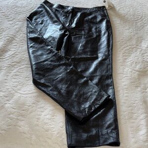 BNWT Vintage Apostrophe Women’s Black Leather Pants 18
